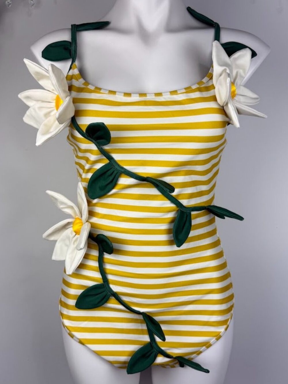 Samantha Pleet Starflower Swimsuit Goldenrod Size Large